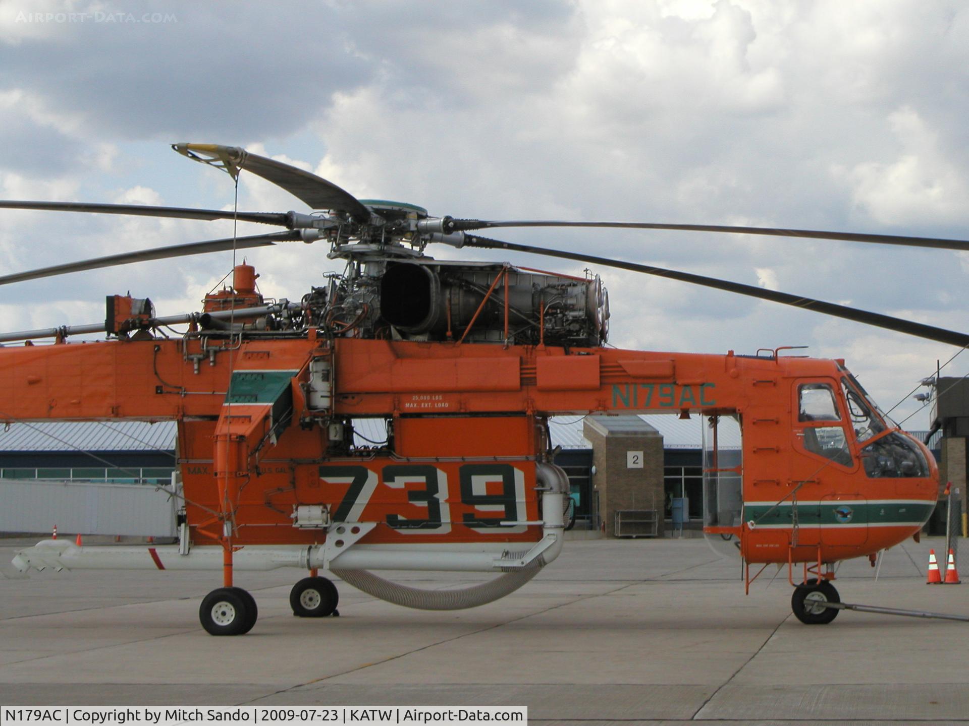 N179AC, 1970 Sikorsky S-64F Skycrane C/N 64091, Parked on the ramp at Maxair.