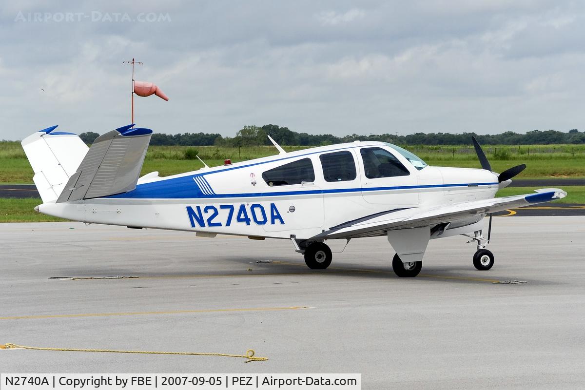 N2740A, 1978 Beech V35B Bonanza C/N D-10113, parked at Pleasanton municipal airport