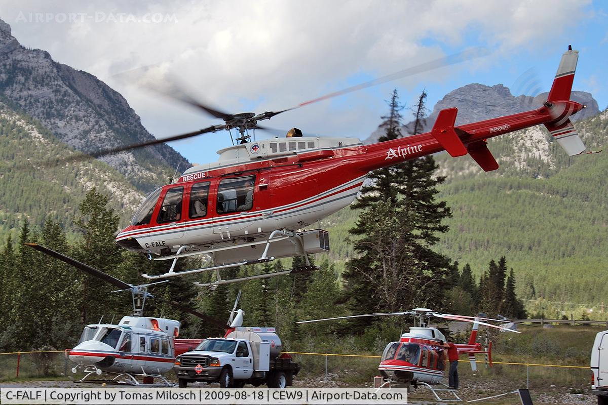 C-FALF, 1998 Bell 407 C/N 53271, Canmore - Municipal Heliport