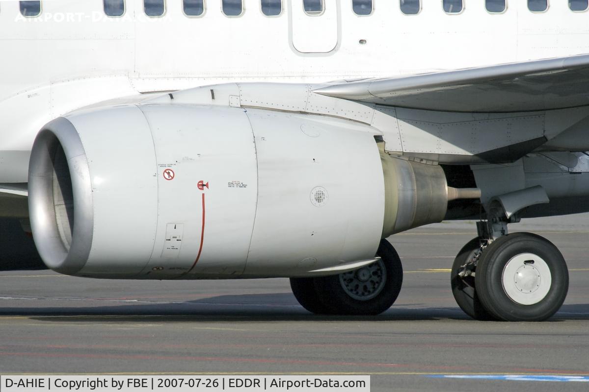D-AHIE, 1999 Boeing 737-73S C/N 29081, close up of the CFM56 engine of a B737-700