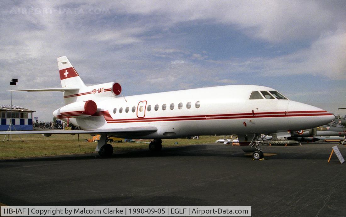 HB-IAF, 1987 Dassault Falcon 900 C/N 30, Dassault Falcon 900. At SBAC Farnborough 90.