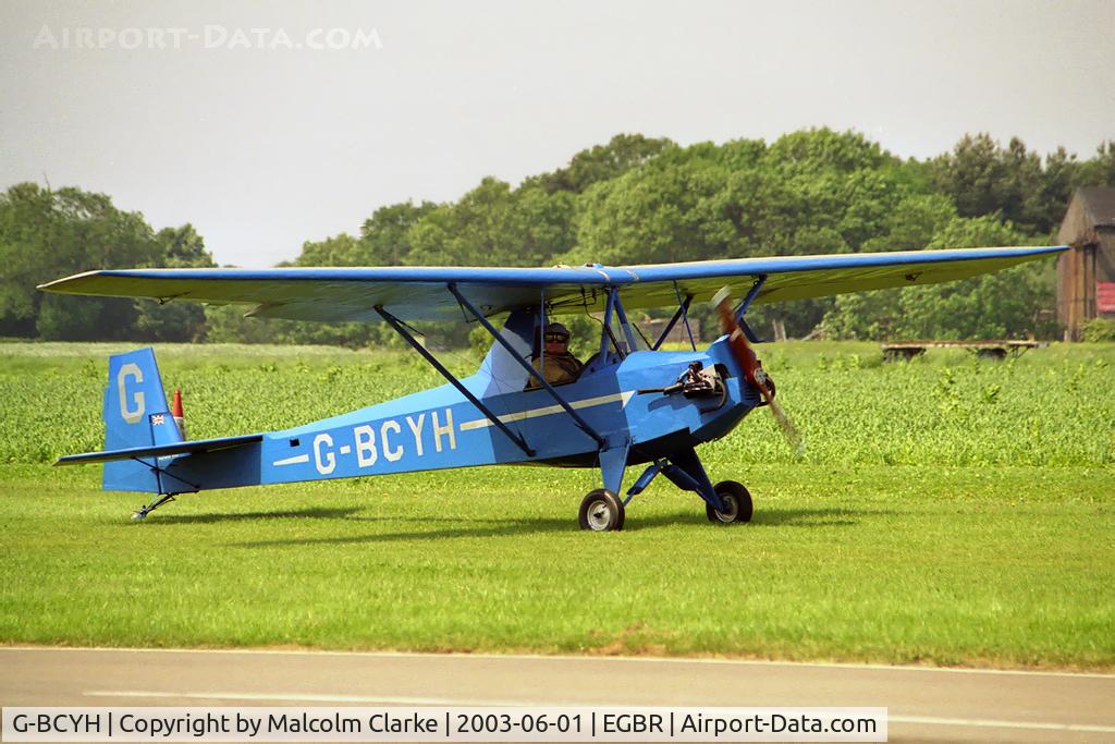 G-BCYH, 1976 Slingsby T-31 Cadet Motor Glider III C/N PFA 1568, Cadet lll Motor Glider (Slingsby T-31 conversion) at Breighton Airrfield, UK.