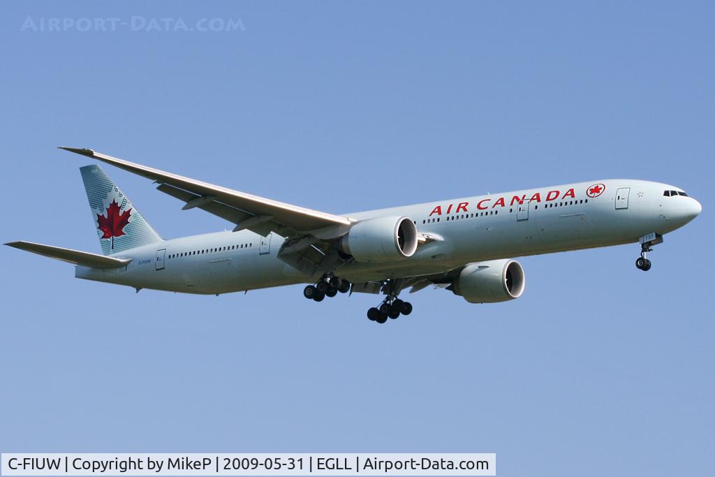 C-FIUW, 2008 Boeing 777-333/ER C/N 35249, Short final to 09L at Heathrow.