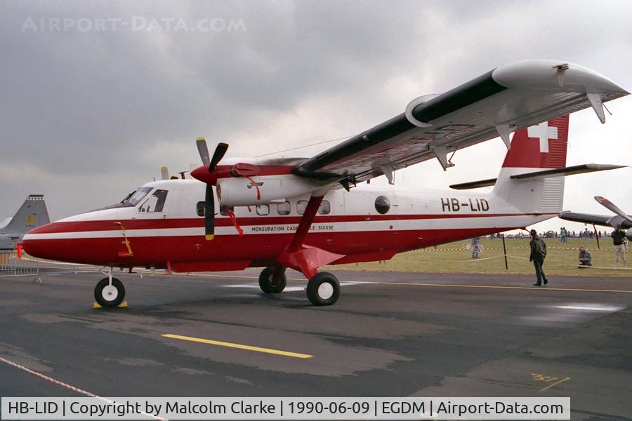 HB-LID, 1975 De Havilland Canada DHC-6-300 Twin Otter C/N 466, De Havilland Canada DHC-6-300 Twin Otter at the Battle of Britain Airshow, A&AEE, Boscombe Down in 1990.