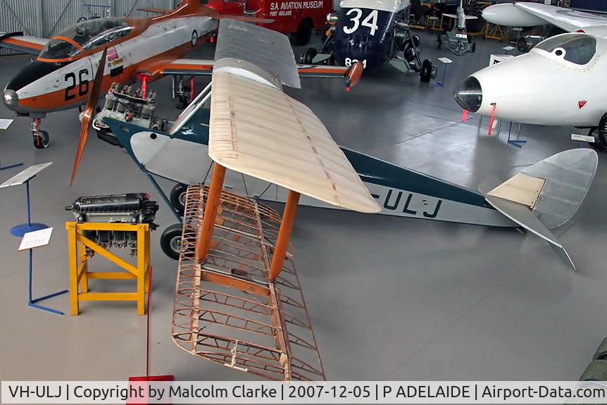 VH-ULJ, De Havilland DH-60G Gypsy Moth C/N 1074, De Havilland DH.60 Moth in The South Australian Aviation Museum, Port Adelaide, South Australia.