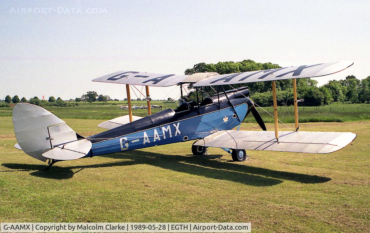 G-AAMX, 1929 De Havilland DH60M Gipsy Moth C/N 125, De Havilland DH-60GM Gipsy Moth at the Famous Grouse DH Moth Rally 1989 held in the grounds of Woburn Abbey, UK.