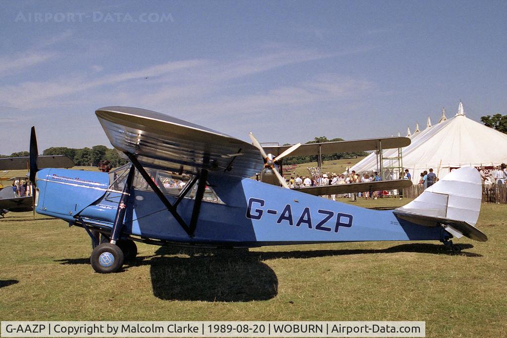 G-AAZP, 1930 De Havilland DH.80A Puss Moth C/N 2047, 1930 De Havilland DH80A at the Famous Grouse DH Moth Rally 1989 held in the grounds of Woburn Abbey.