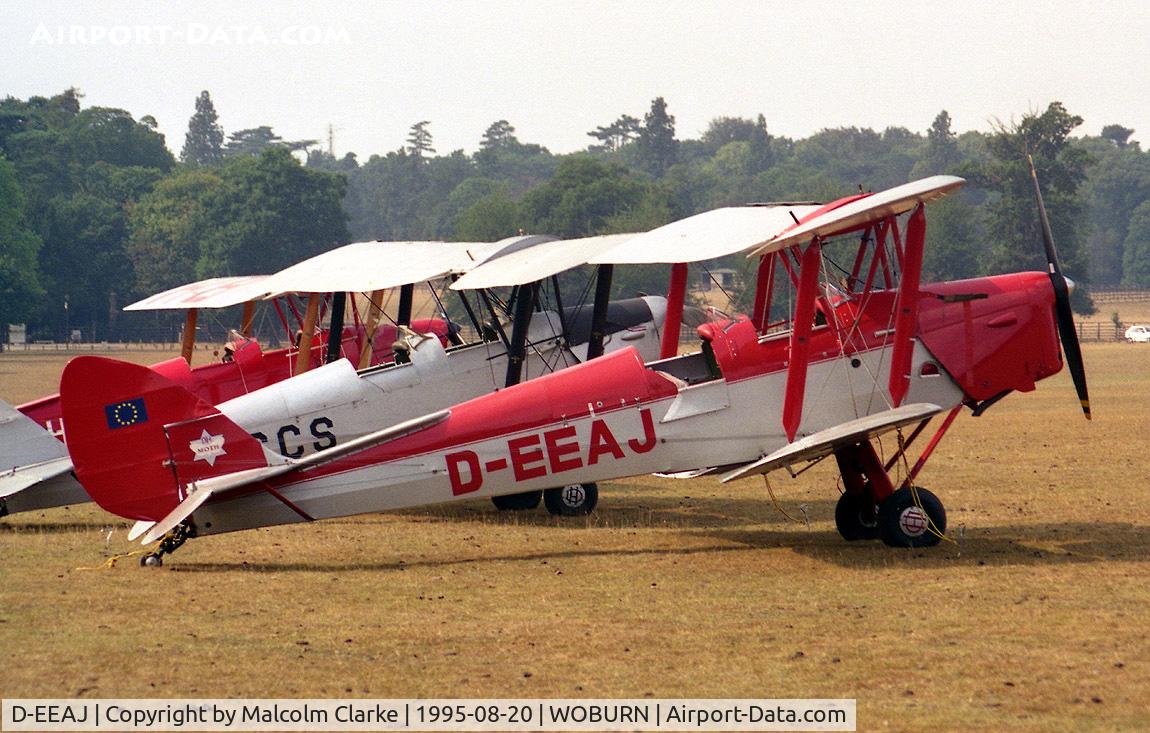 D-EEAJ, De Havilland DH-82A Tiger Moth II C/N 86450, De Havilland DH-82A Tiger Moth II.  At the De Havilland Tiger Moth Rally held in the grounds of Woburn Abbey in 1995.