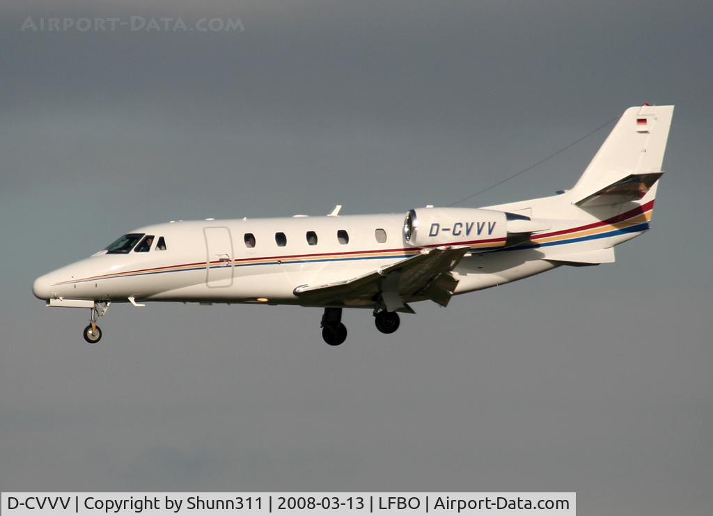 D-CVVV, 2007 Cessna 560 Citation XLS C/N 560-5723, Landing rwy 32R