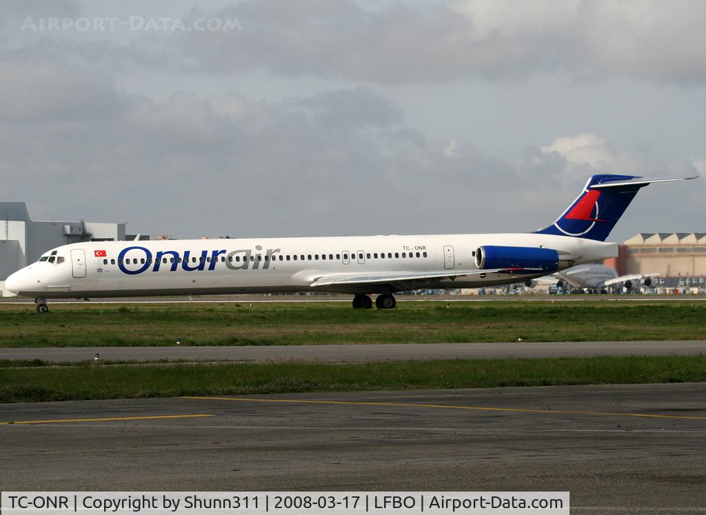 TC-ONR, 1997 McDonnell Douglas MD-88 C/N 53550, Taxiing holding point rwy 32R for departure...