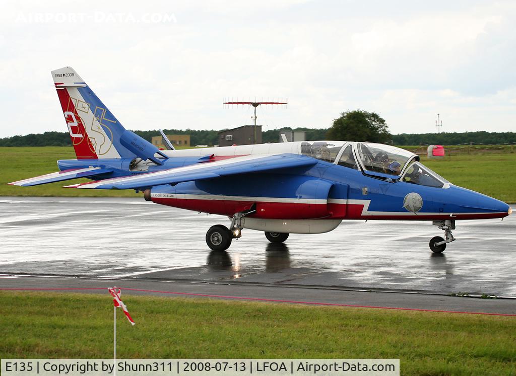 E135, Dassault-Dornier Alpha Jet E C/N E135, Come back from demo flight during LFOA Airshow 2008