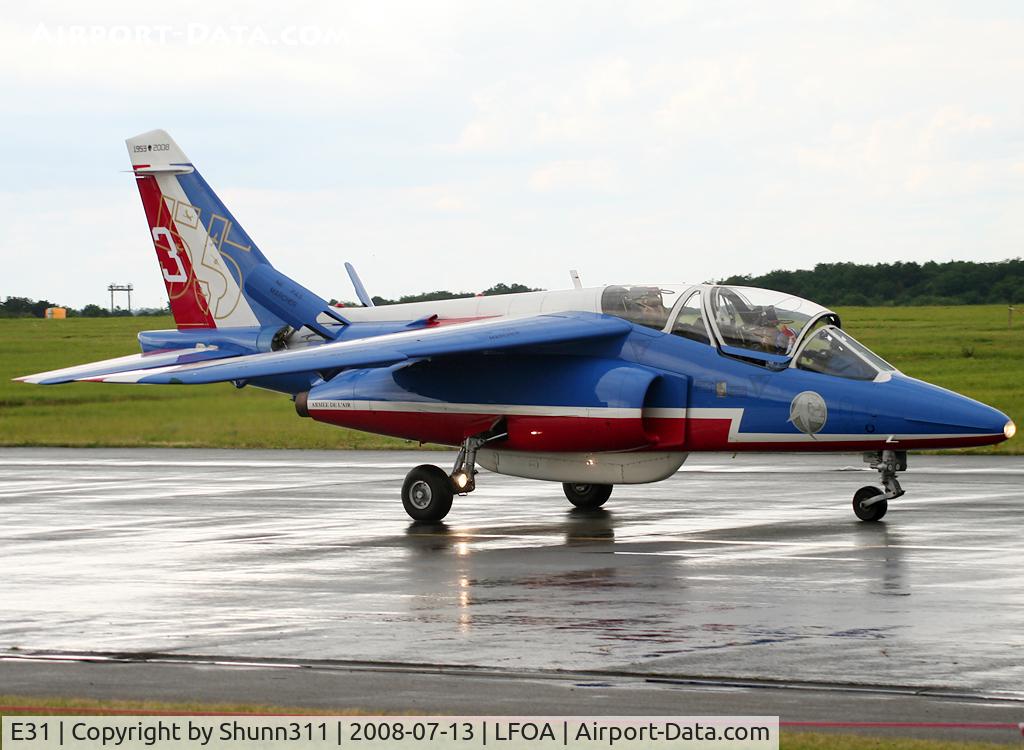E31, Dassault-Dornier Alpha Jet E C/N E31, Come back from demo flight during LFOA Airshow 2008