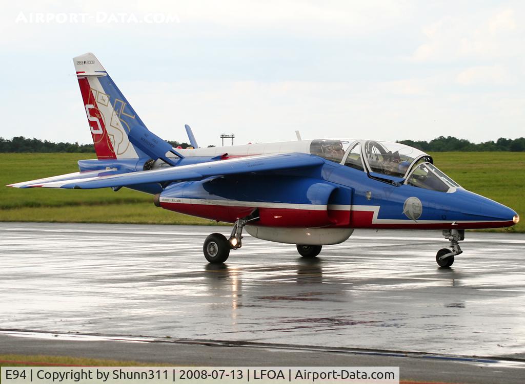 E94, Dassault-Dornier Alpha Jet E C/N E94, Come back from demo flight during LFOA Airshow 2008