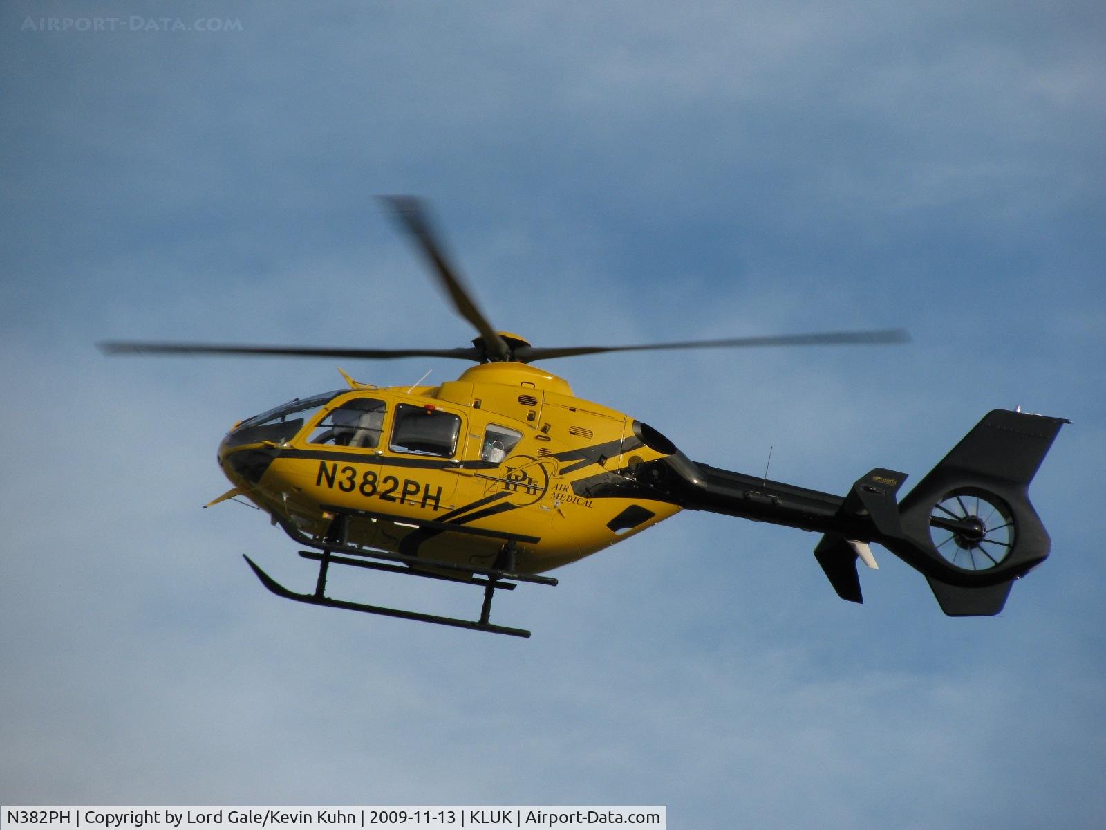 N382PH, 2007 Eurocopter EC-135P-2+ C/N 0618, Arriving at Lunken