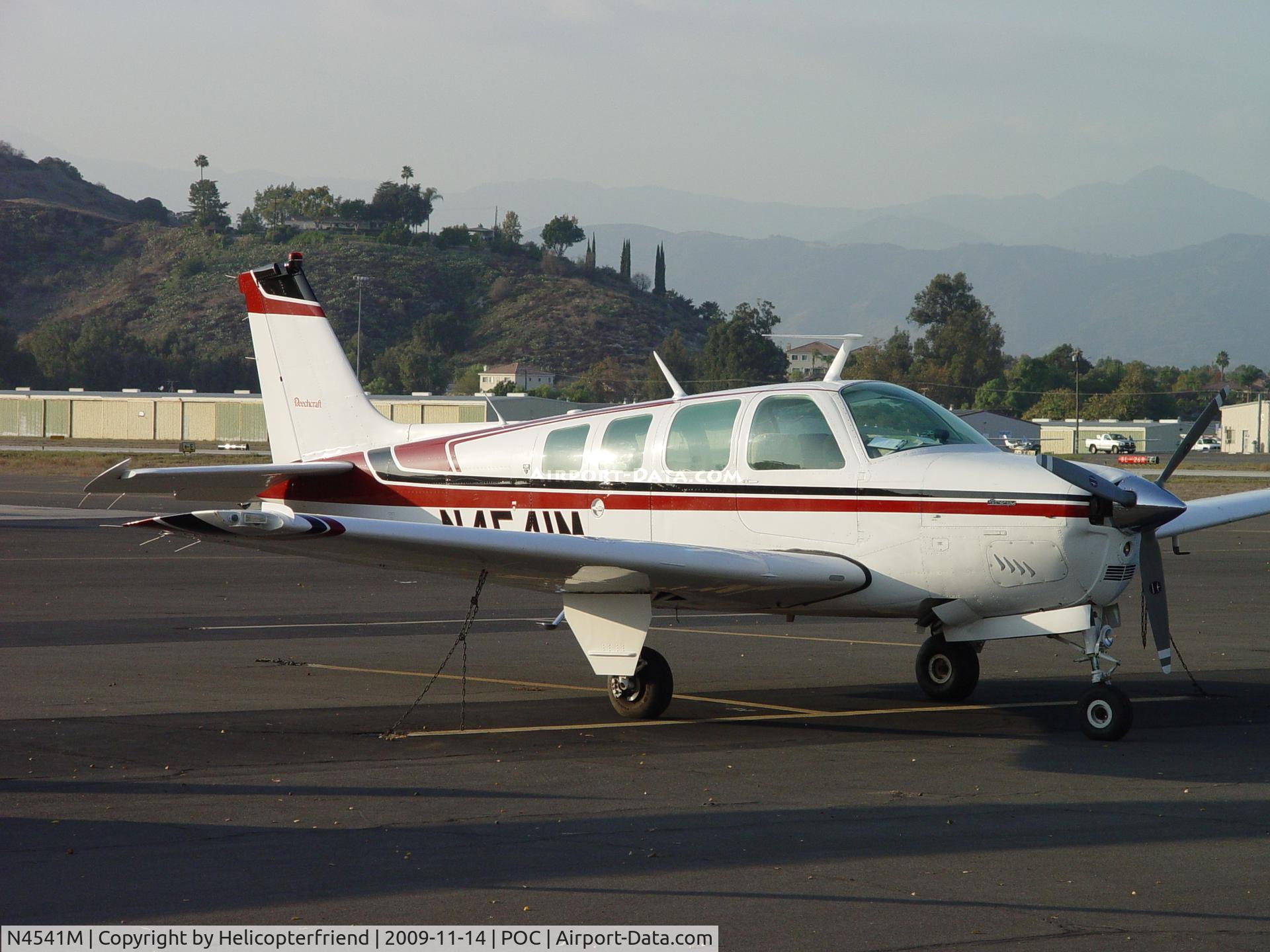 N4541M, 1978 Beech A36 Bonanza 36 C/N E-1232, Parked in Transient Parking