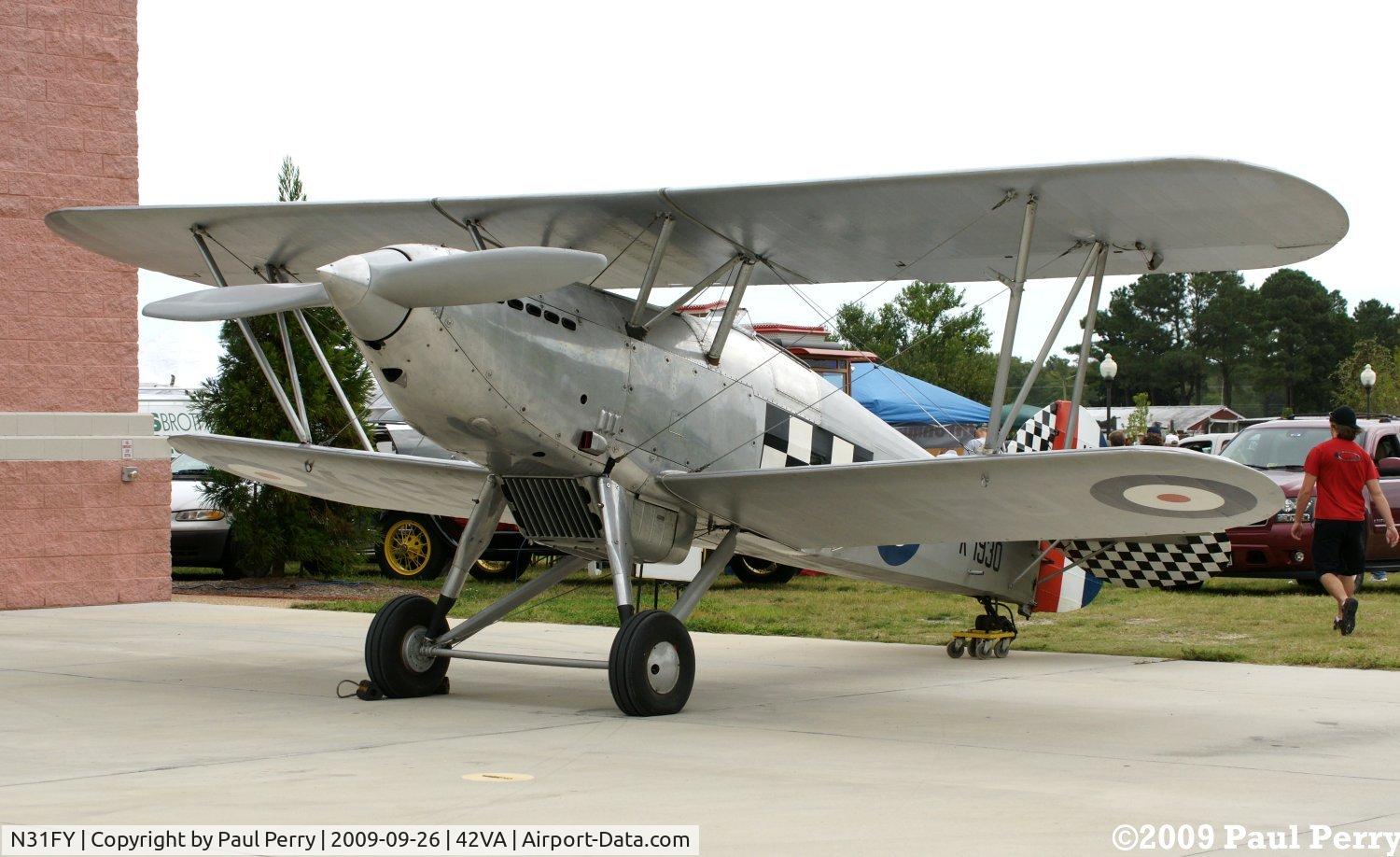 N31FY, 1982 Hawker Fury Mk1 (replica) C/N WA6, With that slender engine installation, you can see why her radiator is so low