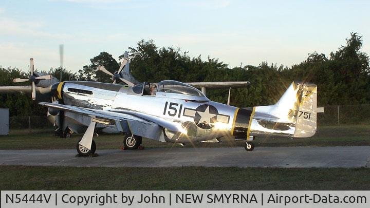 N5444V, 1944 North American F-51D-25-NA Mustang C/N 122-40291, First Flight at American Aero Services