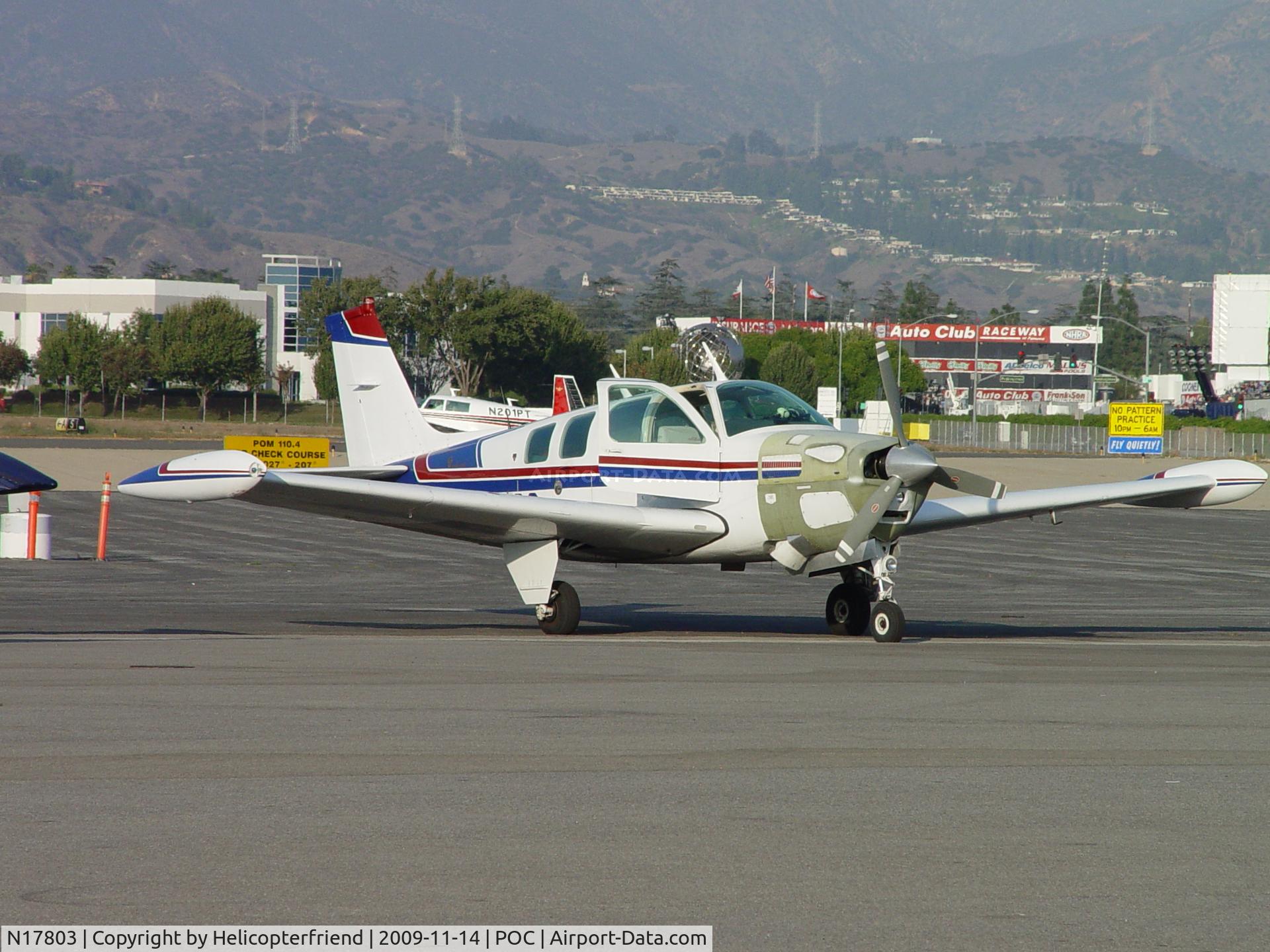 N17803, 1977 Beech A36 Bonanza 36 C/N E-1031, Taken at 1525, 11-14-09 and later the plane crashed in San Gabriel at 1617 11-14-2009