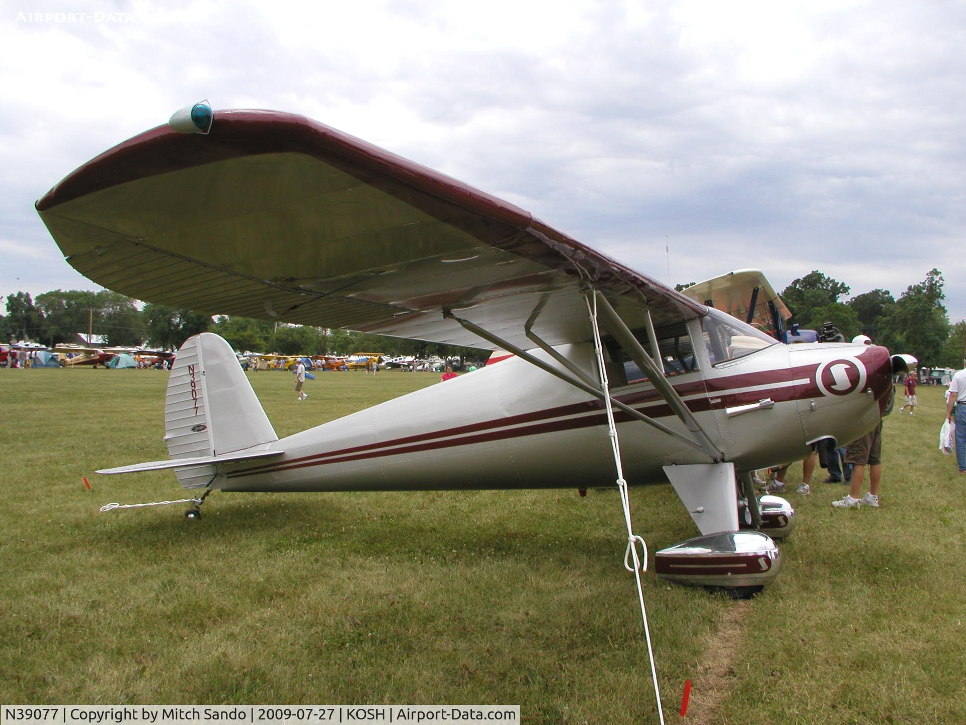 N39077, 1941 Luscombe 8C Silvaire C/N 1838, EAA AirVenture 2009.
