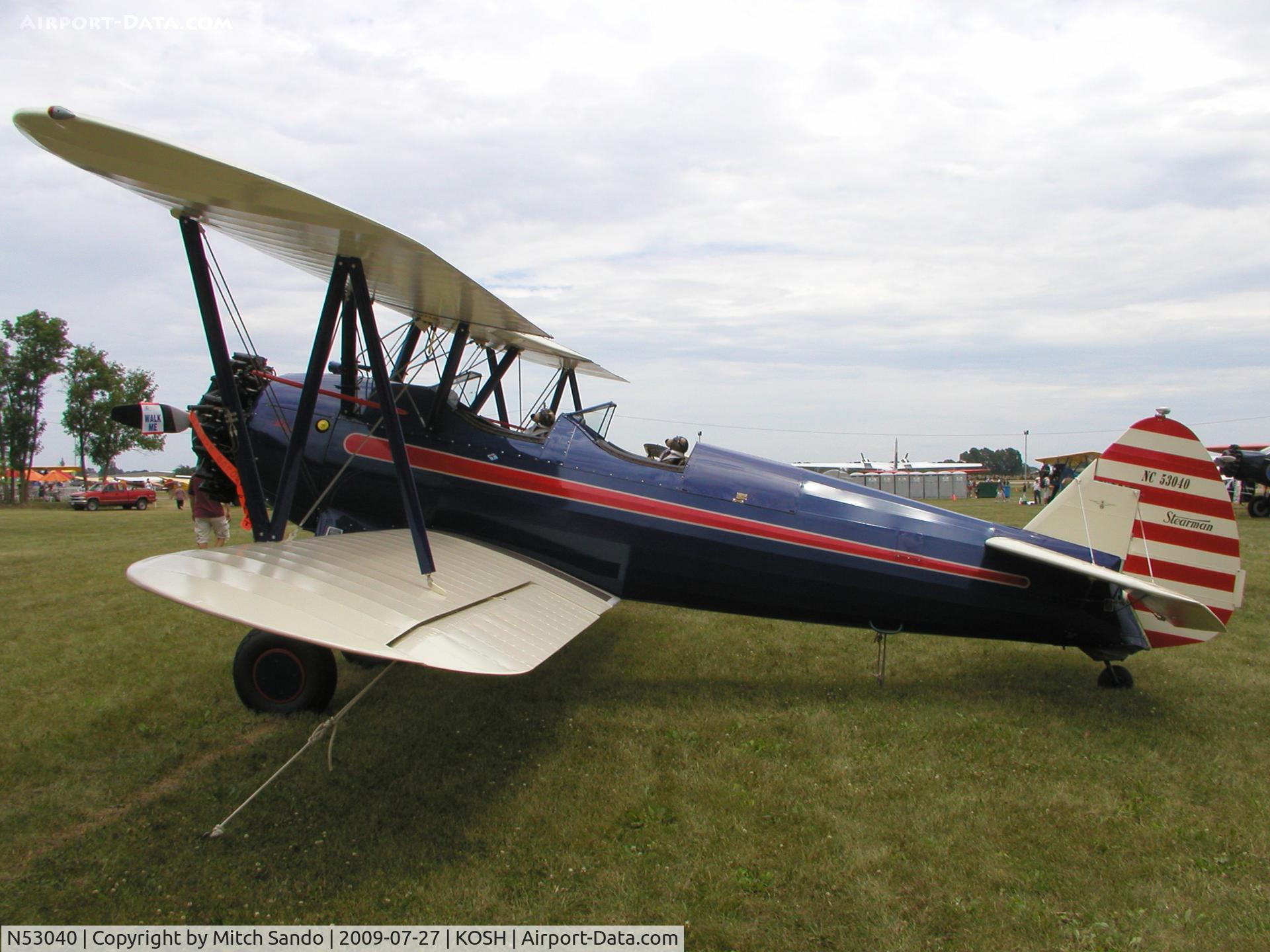 N53040, 1941 Boeing A75N1(PT17) C/N 75-799, EAA AirVenture 2009.