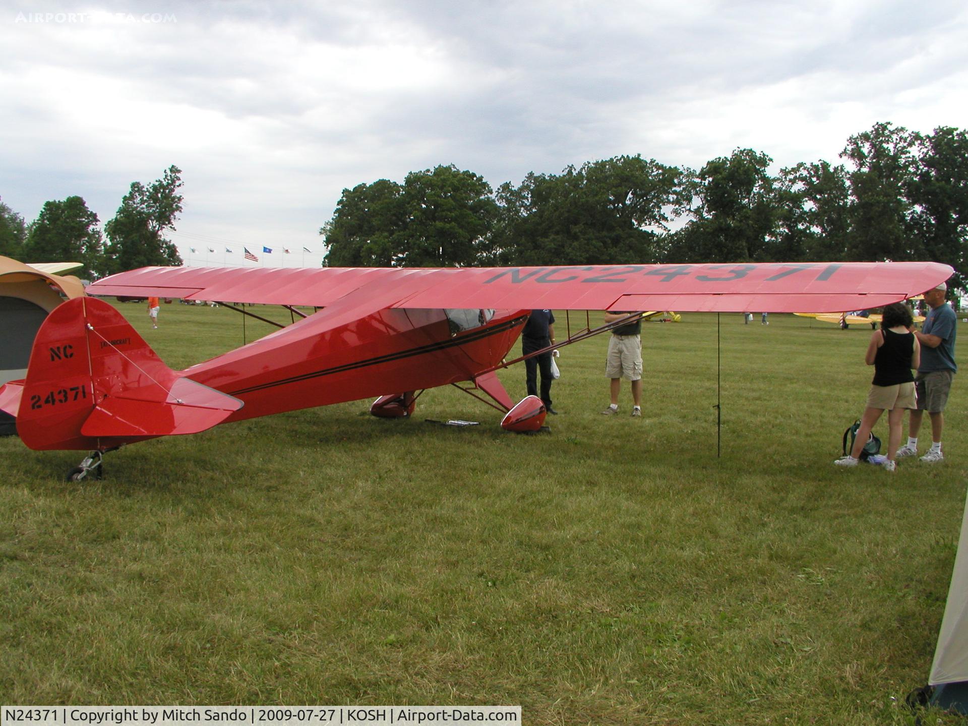 N24371, 1940 Taylorcraft BC-65 C/N 1707, EAA AirVenture 2009.