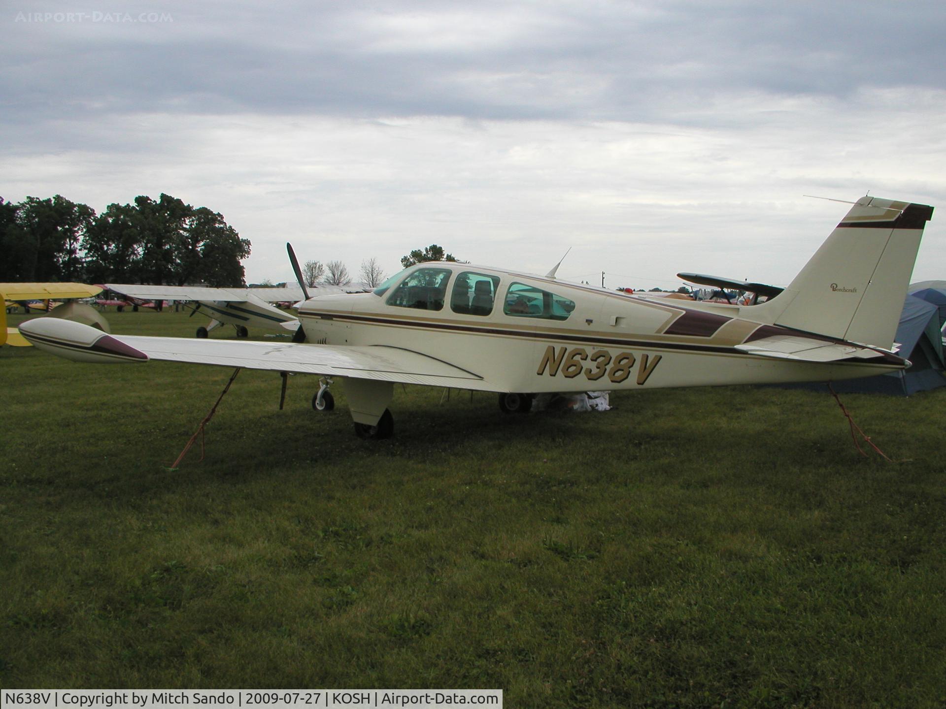 N638V, Beech 35-33 Debonair C/N CD-80, EAA AirVenture 2009.