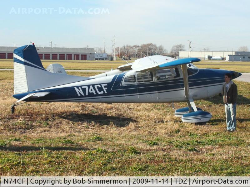 N74CF, 1974 Cessna A185F Skywagon 185 C/N 18502557, At the EAA breakfast fly-in - Toledo, Ohio.
