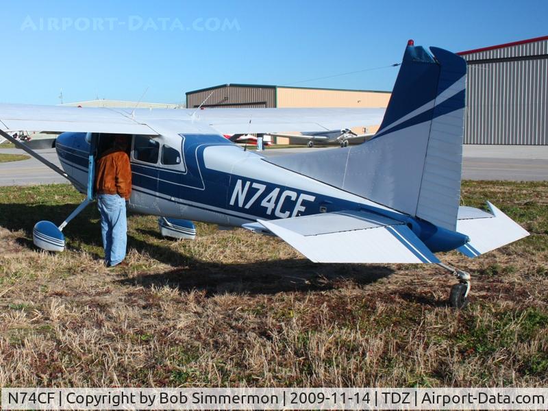 N74CF, 1974 Cessna A185F Skywagon 185 C/N 18502557, At the EAA breakfast fly-in - Toledo, Ohio.