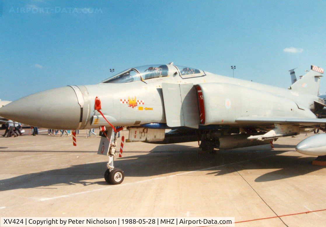 XV424, 1969 McDonnell Douglas Phantom FGR2 C/N 3084, Phantom FGR.2 of 56 Squadron in the static park at the 1988 Mildenhall Air Fete.