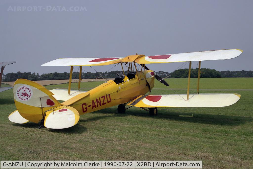 G-ANZU, 1937 De Havilland DH-82A Tiger Moth II C/N 3583, De Havilland DH-82A Tiger Moth II. At Badminton Air Day in 1990.