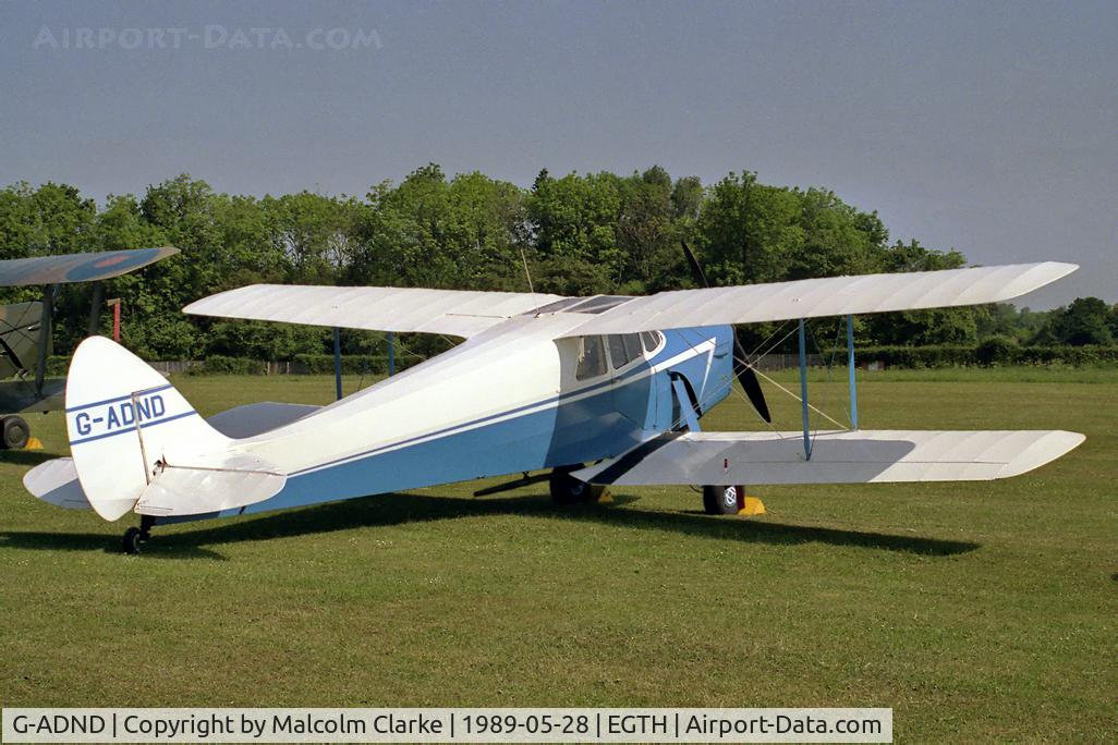 G-ADND, 1936 De Havilland DH.87B Hornet Moth C/N 8097, De Havilland DH-87B Hornet Moth. On De Havilland Day at the Shuttleworth Trust, Old Warden
