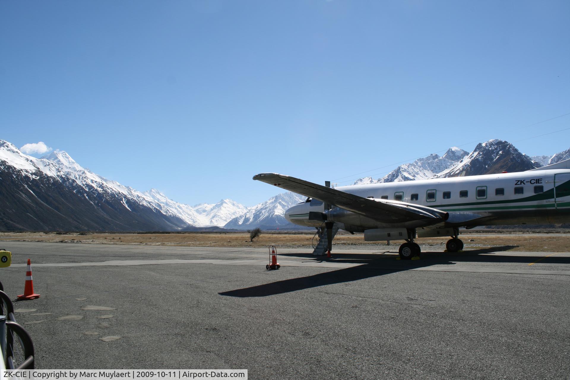 ZK-CIE, 1957 Convair CV-580 C/N 399, Mt Cook Airport