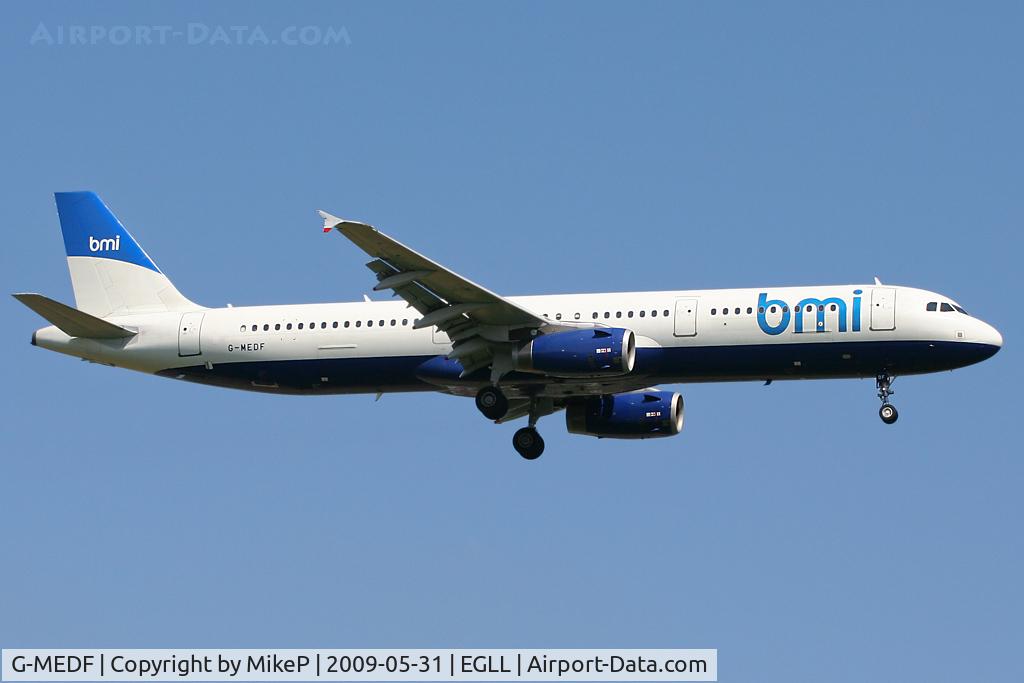 G-MEDF, 2002 Airbus A321-231 C/N 1690, BD Hybrid in ex BA colours.