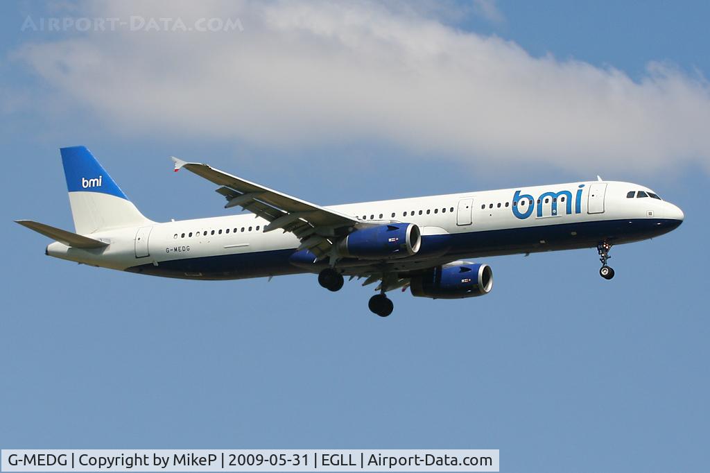G-MEDG, 2002 Airbus A321-231 C/N 1711, BD Hybrid in ex BA colours.