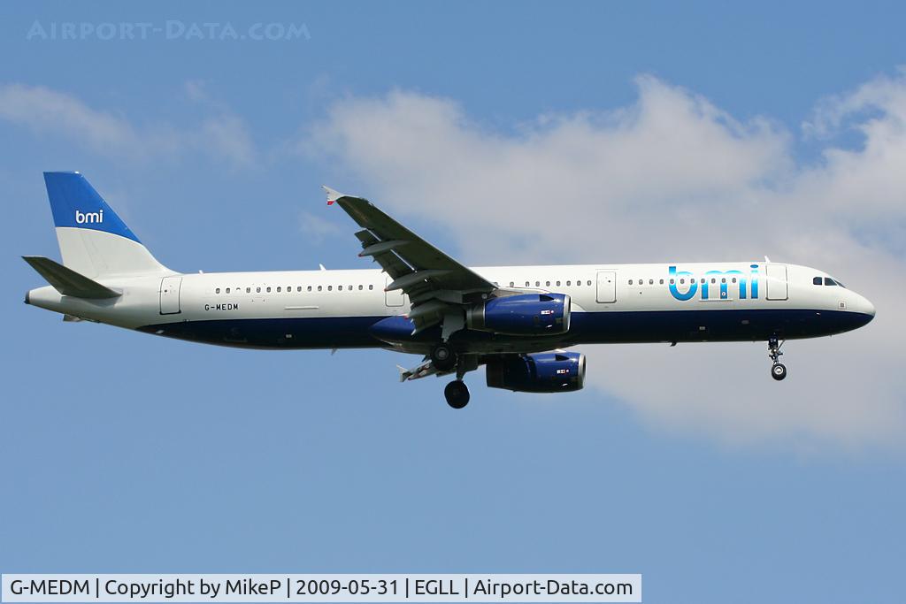 G-MEDM, 2006 Airbus A321-231 C/N 2799, BD Hybrid in ex BA colours.