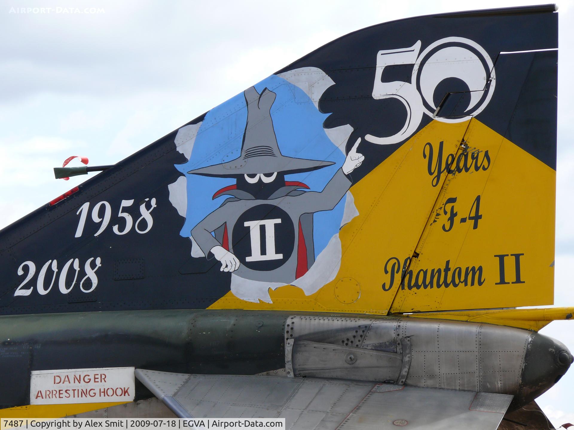 7487, McDonnell Douglas RF-4E Phantom II C/N 4101, McDonnell Douglas F-4E Phantom 7487 Hellenic Air Force 50 Years F-4 Phantom II 1958-2008 tail