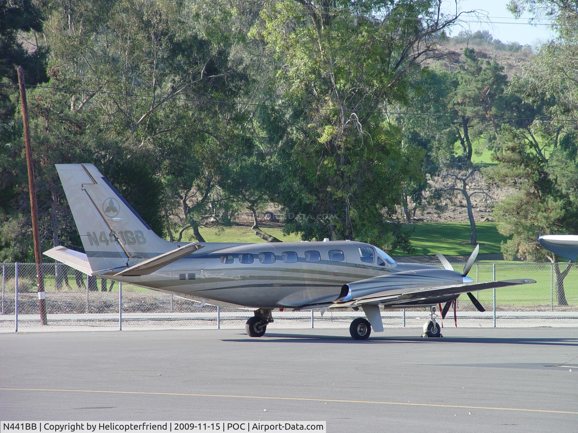 N441BB, 1981 Cessna 441 C/N 441-0217, Back visiting at Brackett again, parked in Transient Parking