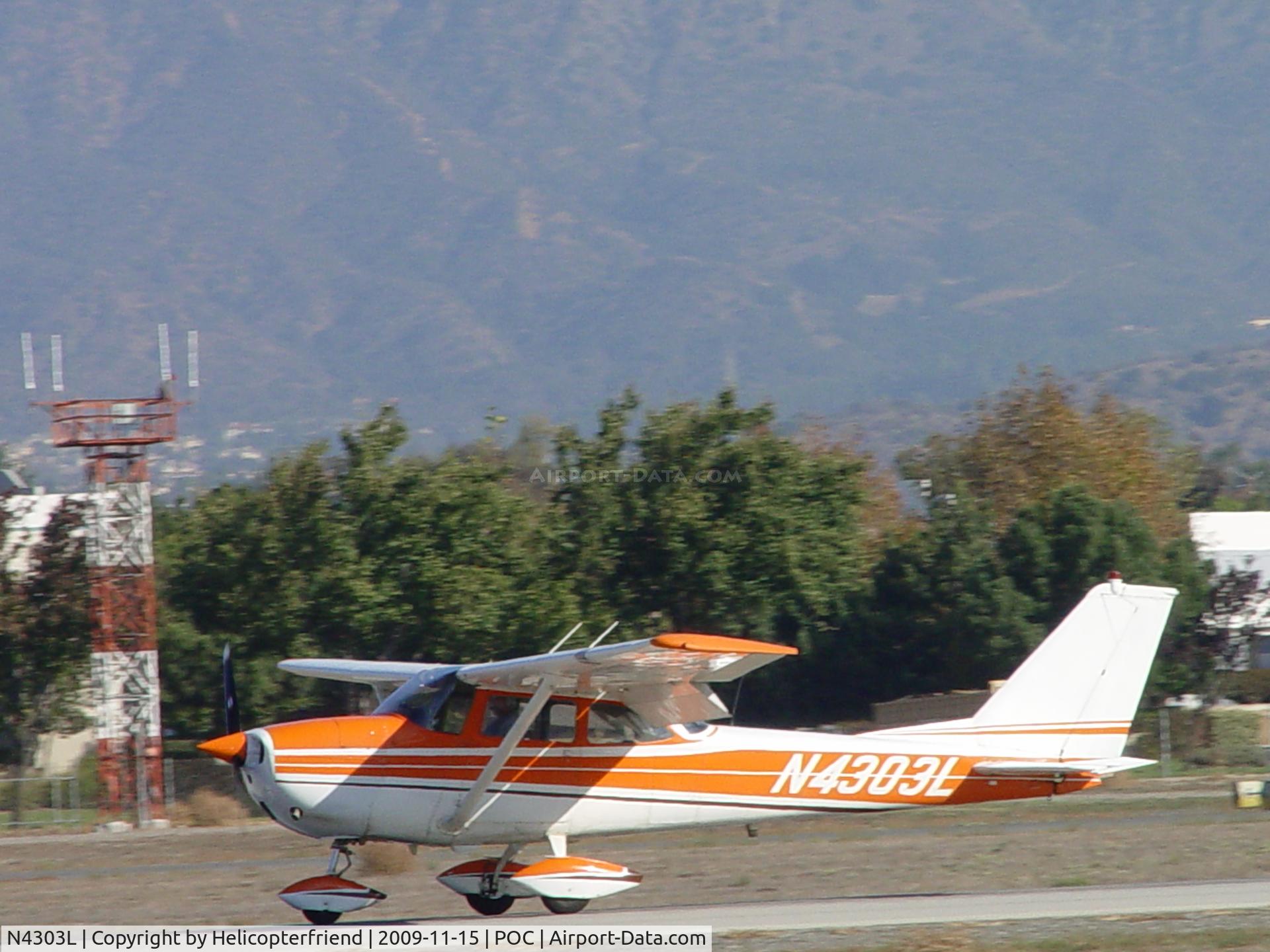 N4303L, 1966 Cessna 172G C/N 17254372, Landing 26L