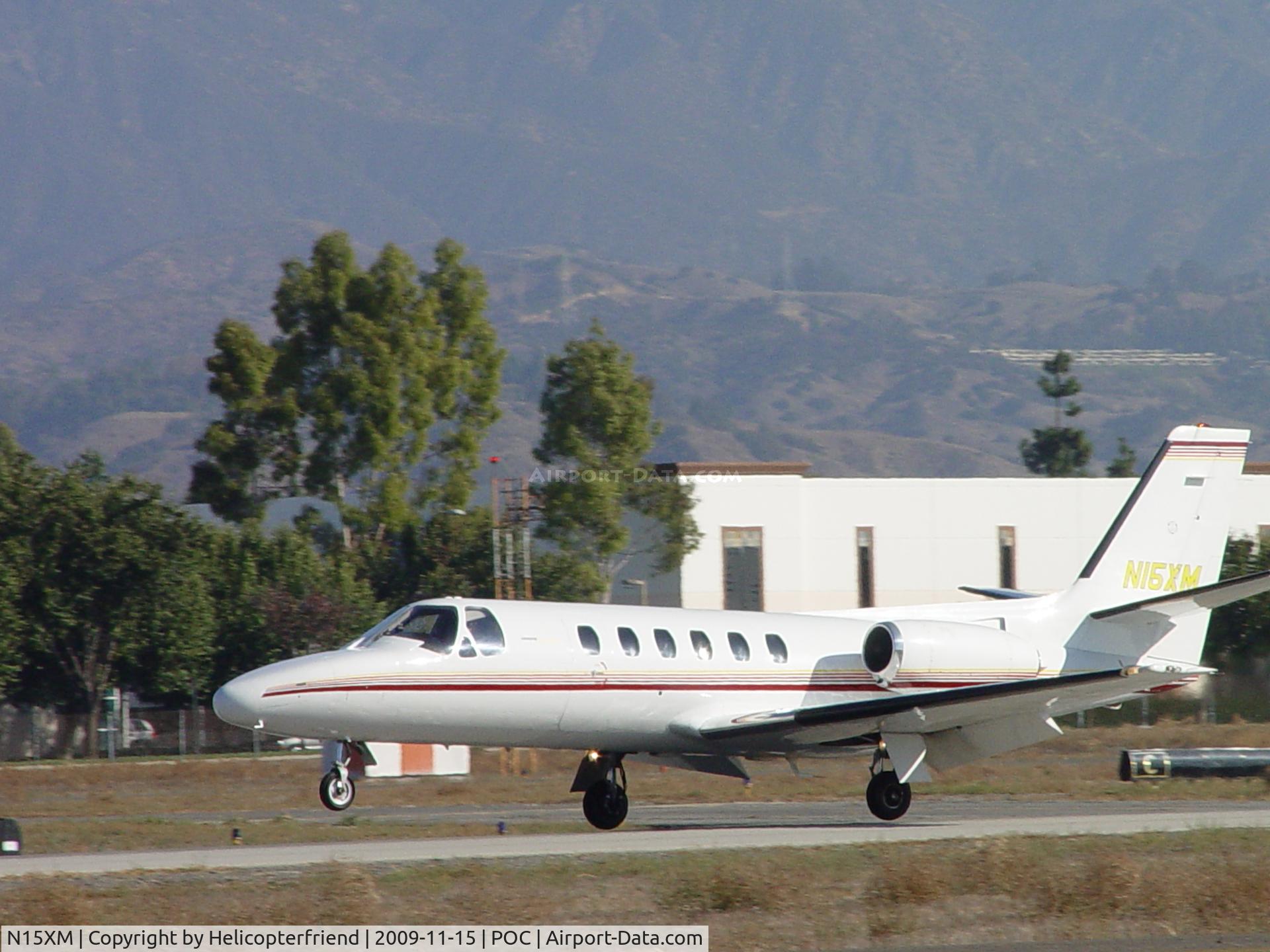 N15XM, 1981 Cessna 550 Citation II C/N 550-0308, Touching down on 26L