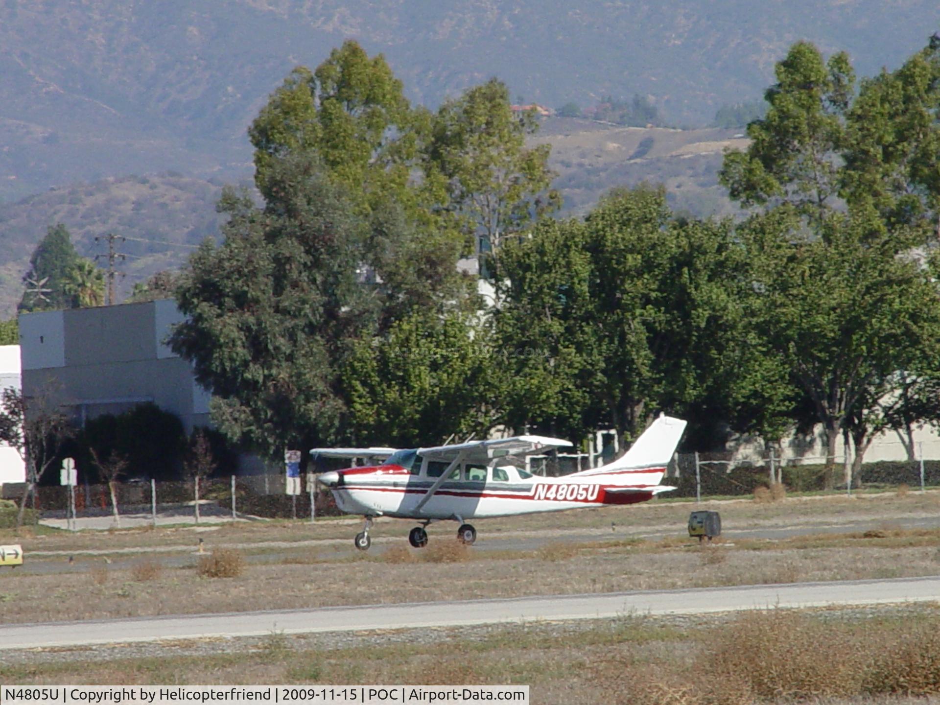 N4805U, 1963 Cessna 210-5(205) C/N 205-0505, Landing on 26R at Brackett