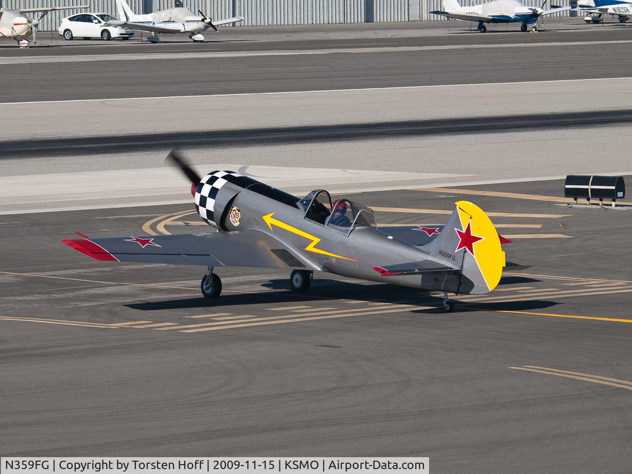 N359FG, 1984 Yakovlev Yak-50 C/N 842305, N359FG crossing the runway