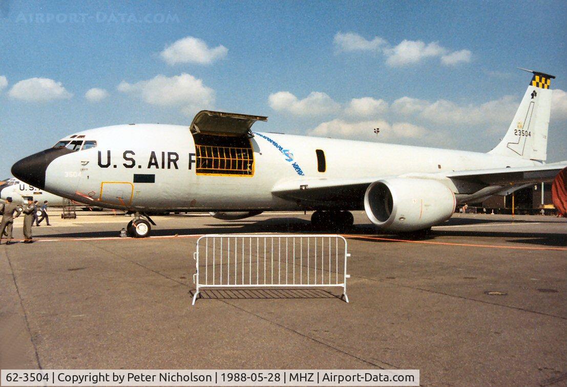 62-3504, 1962 Boeing KC-135R Stratotanker C/N 18487, KC-135R Stratotanker of 19th Air Refuelling Wing on display at the 1988 Mildenhall Air Fete.