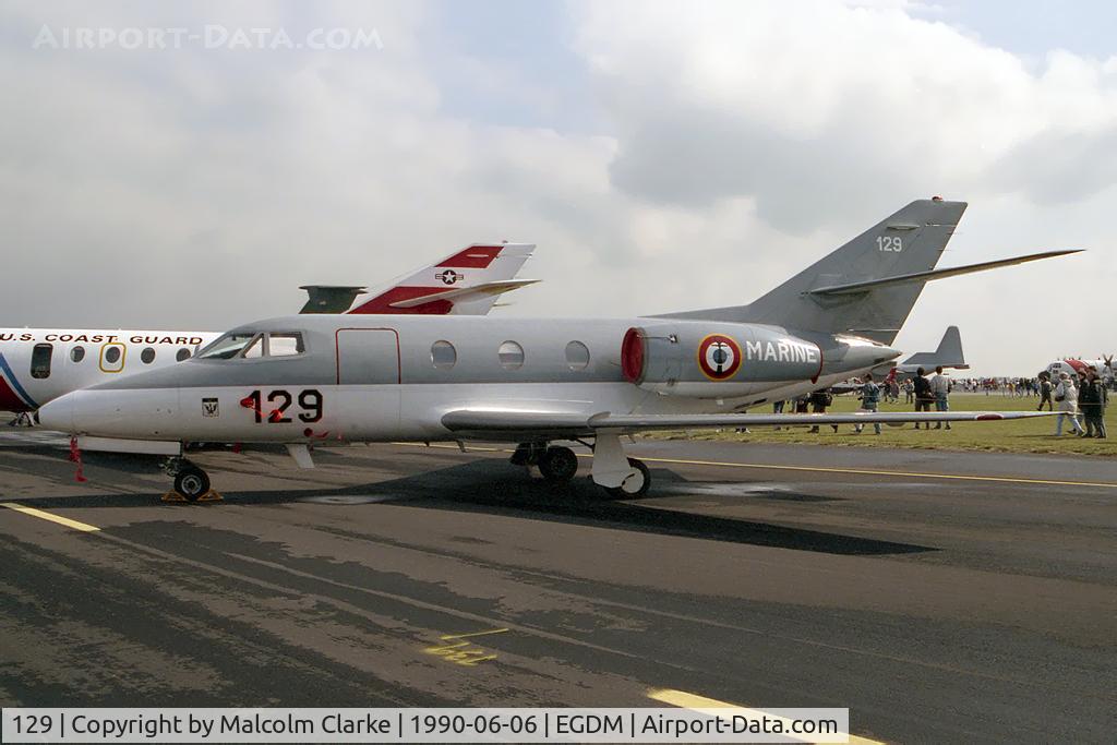129, 1978 Dassault Falcon 10MER C/N 129, Dassault Falcon 10MER. From ES 3, Hyeres and seen at the Battle of Britain Airshow, A&AEE, Boscombe Down in 1990.