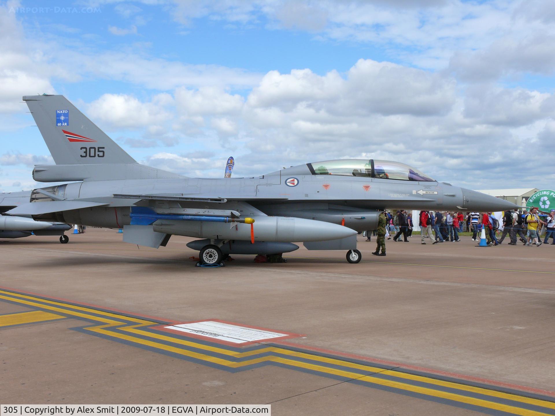 305, General Dynamics F-16BM Fighting Falcon C/N 6L-5, General Dynamics F-16BM Fighting Falcon 305 Norwegian Air Force