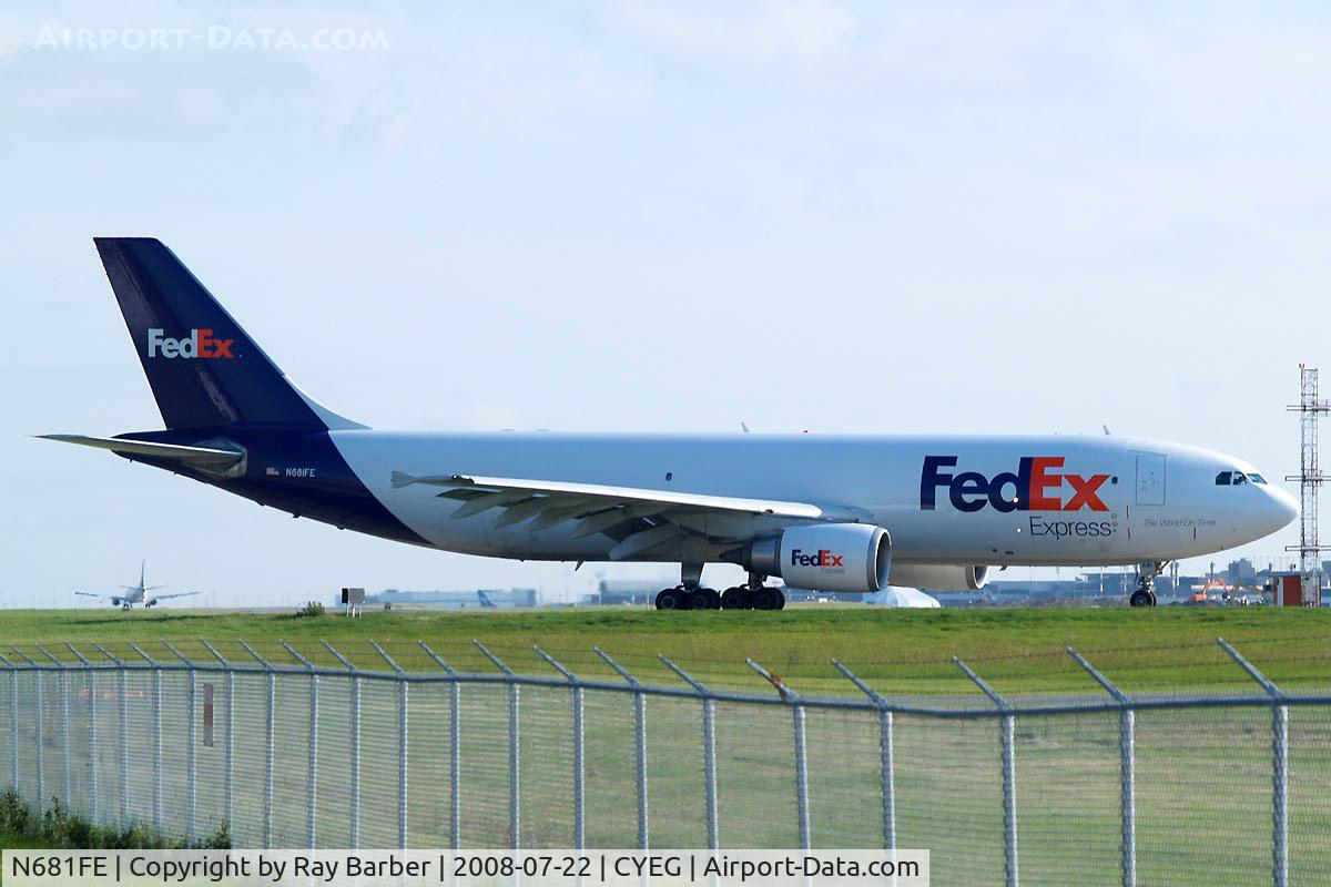 N681FE, 1999 Airbus A300F4-605R C/N 0799, Airbus A300F4-605R [799] (Fedex) Edmonton Int~C 22/07/2008. Seen departing.