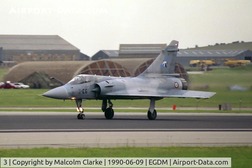 3, Dassault Mirage 2000C C/N 3, Dassault Mirage 2000C. 50th Anniversary BoB Air Show in 1990.