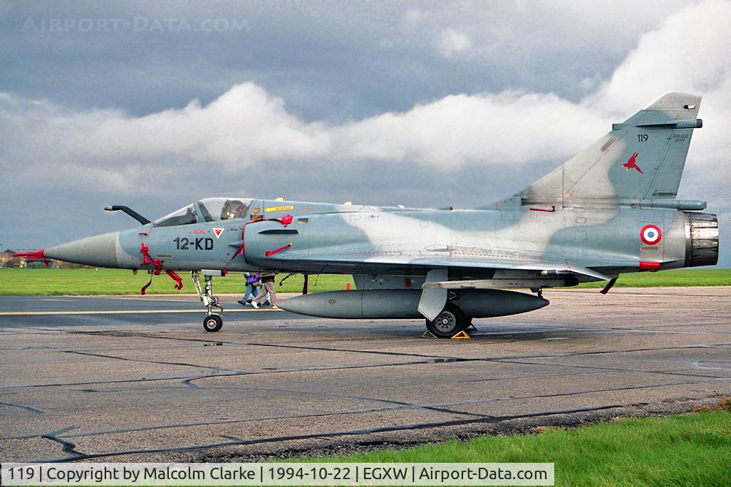 119, Dassault Mirage 2000C C/N 387, Dassault Mirage 2000C.  From EC12, Cambrai and seen at RAF Waddington's Photocall 94.