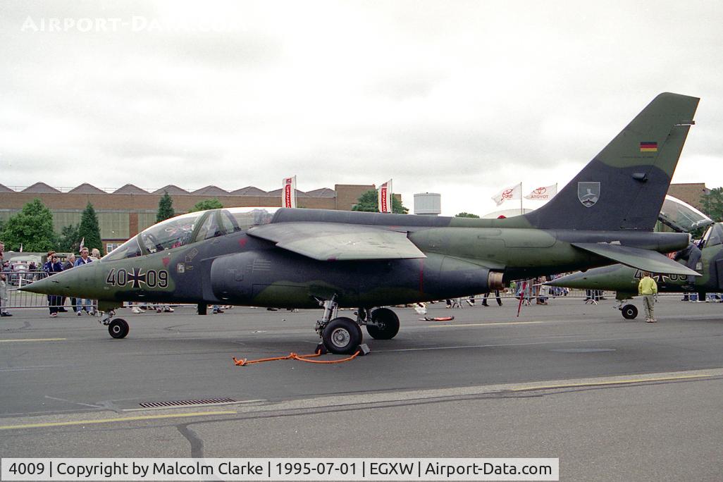40 09, 2000 Dassault-Dornier Alpha Jet A C/N 0009, Dassault-Dornier Alpha Jet A. From FLG FFB Fürstenfeldbruck and seen at RAF Waddington's 1995 Air Show.