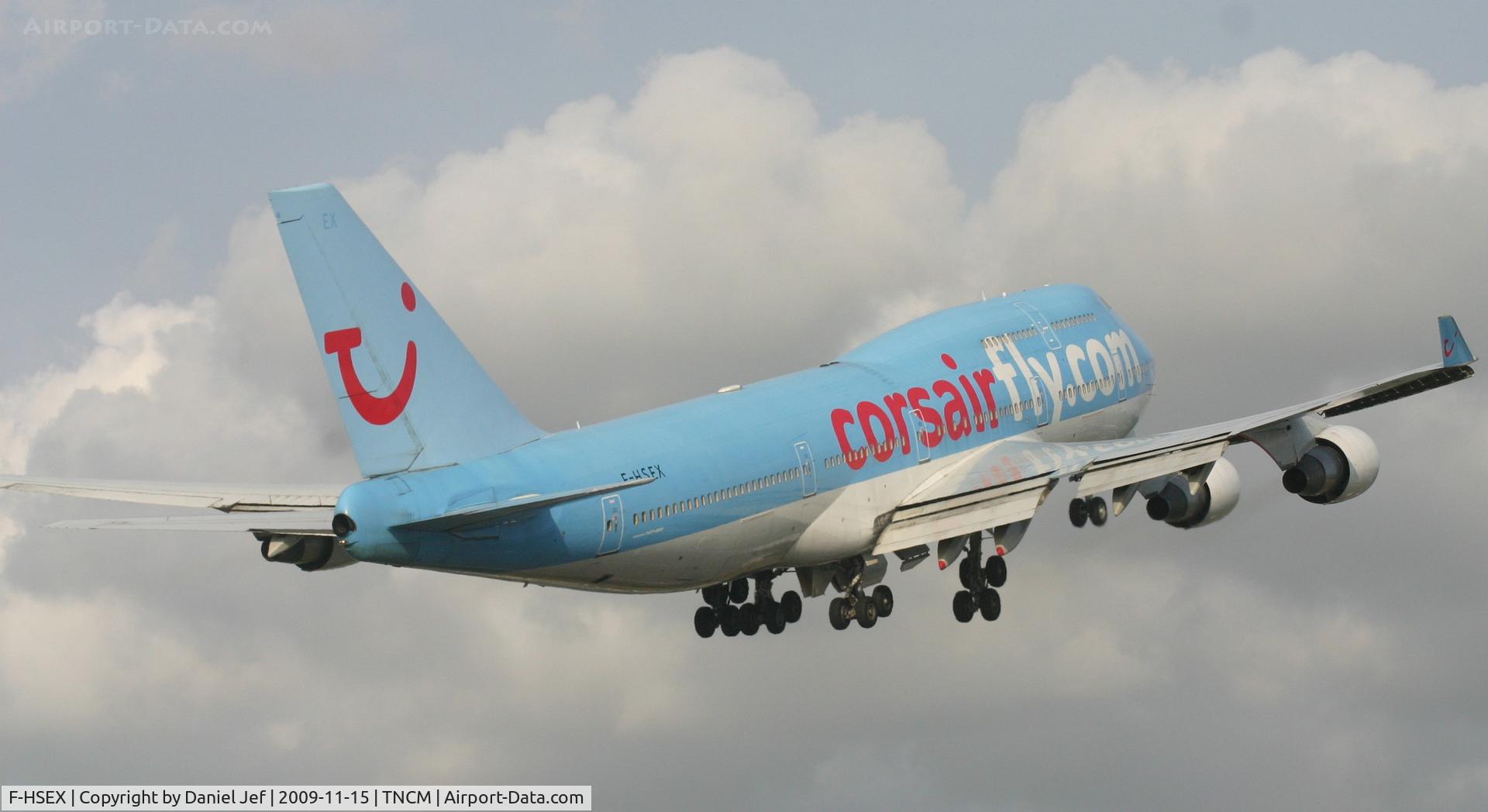 F-HSEX, 1993 Boeing 747-422 C/N 26878, corsair in the rotation out the  Tncm