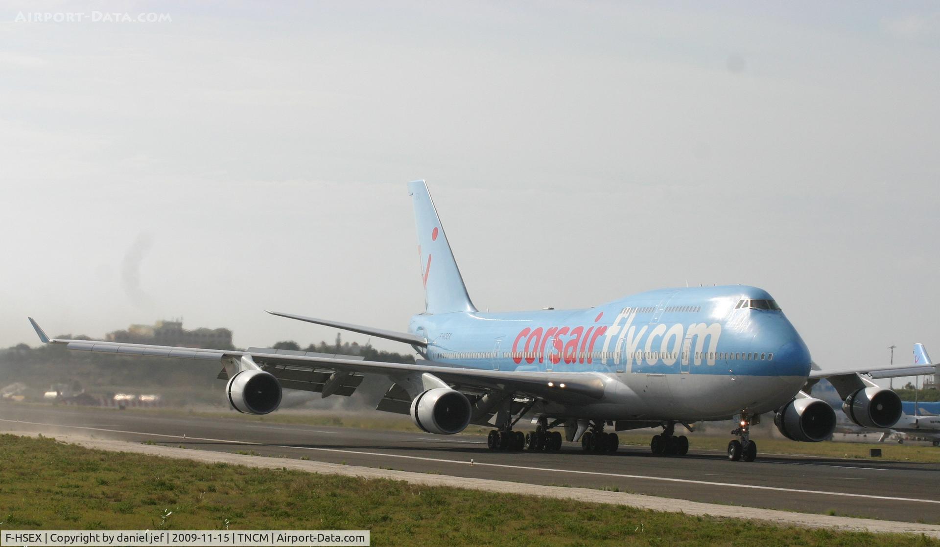 F-HSEX, 1993 Boeing 747-422 C/N 26878, corsair just landed from france